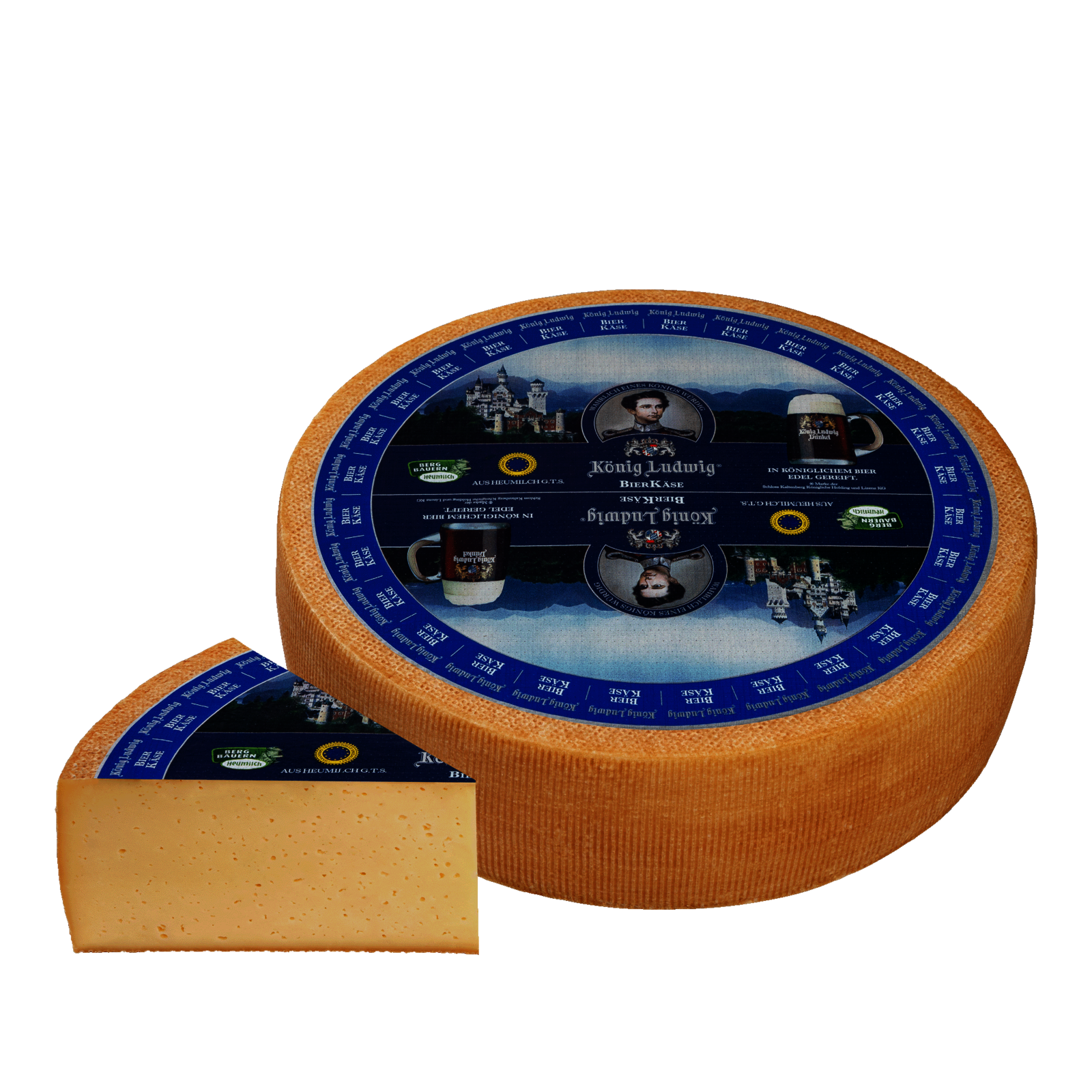 Köstlicher König Ludwig Bierkäse. König Ludwig. Cremiger Käse. 
