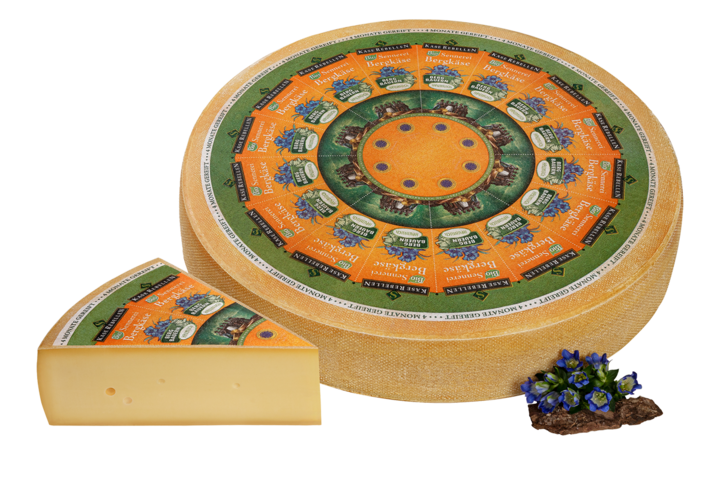 Ganzer Laib Bio Sennerei Bergkäse Reifezeit 4 Monate