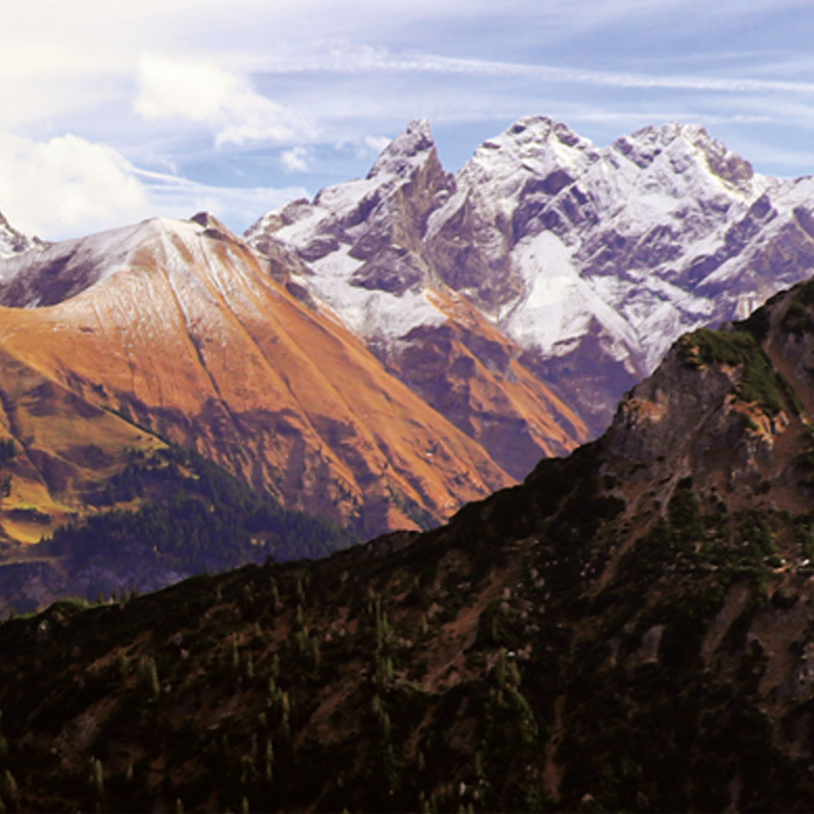 Schöne Berglandschaft unserer Bio Heumilch Lieferanten