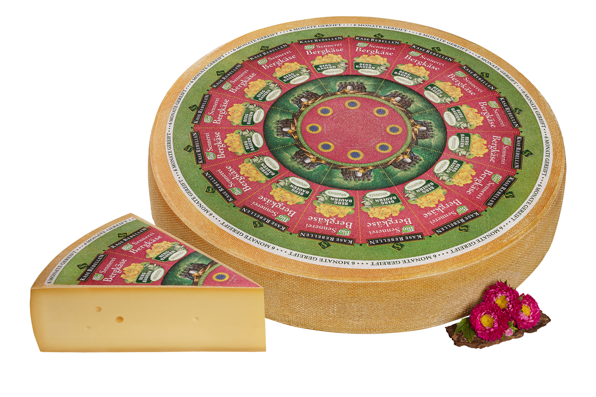 Ganzer Laib Bio Sennerei Bergkäse mit 6 Monate Reifezeit