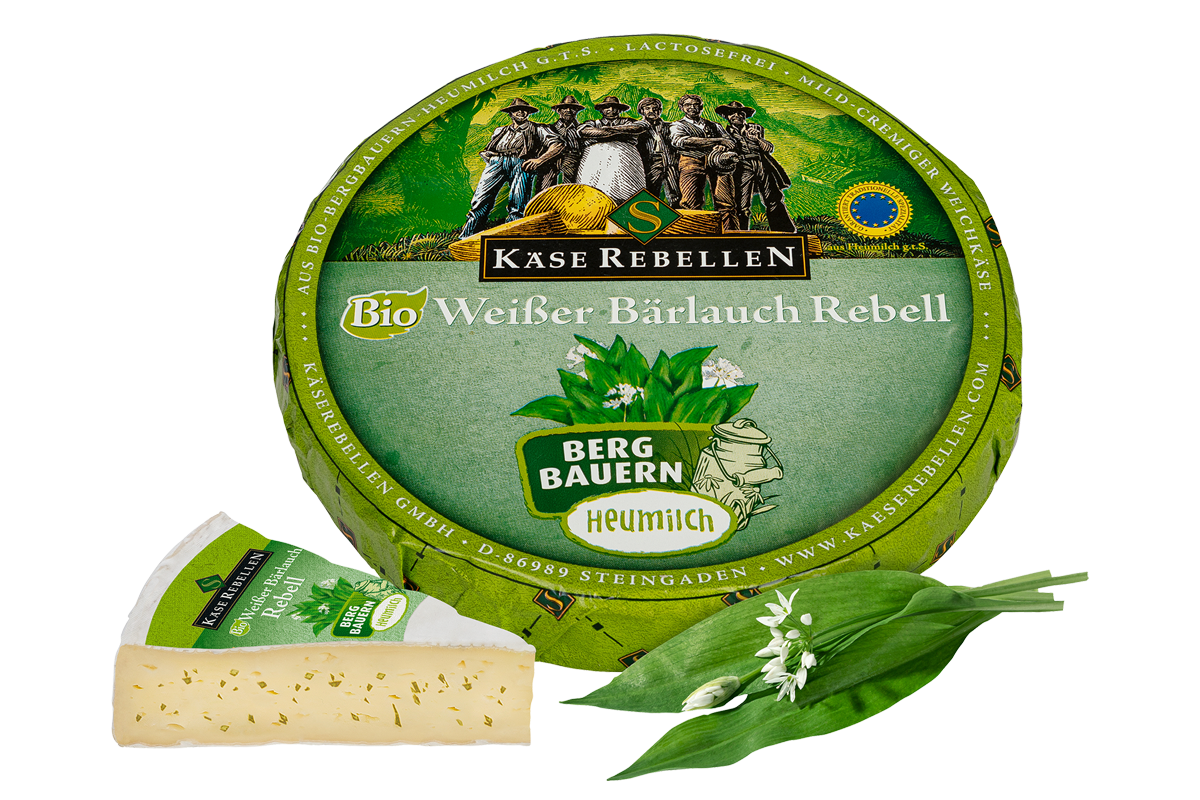 cremiger Weichkäse mit Bärlauch im Käseteig