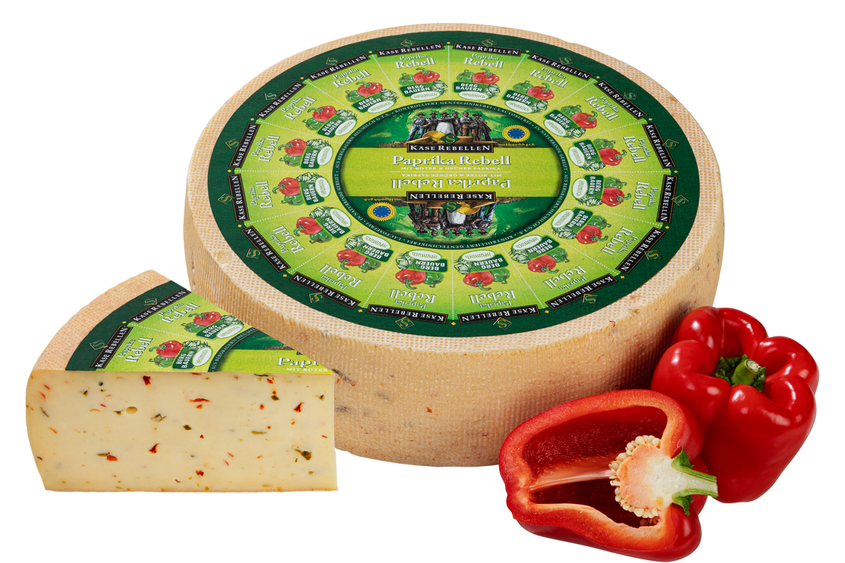 Käse mit Paprika im Käseteig
