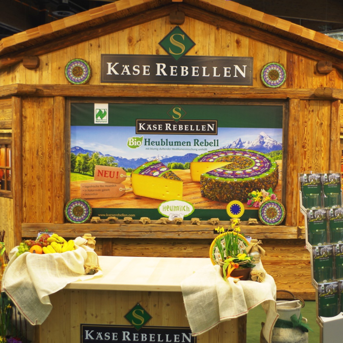 Messestand der Käserebellen auf der BioFach in Nürnberg